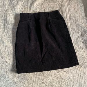Eddie Bauer black corduroy pencil skirt
